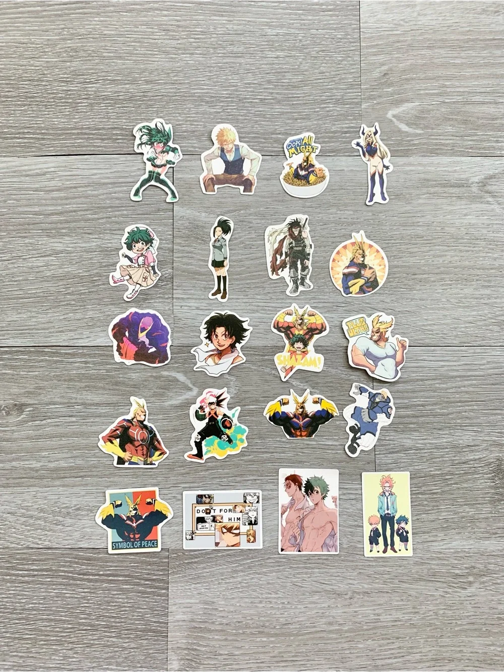 20 Pieces MHA My Hero Academia Midoriya Deku Todoroki Bakugo All Might Stickers